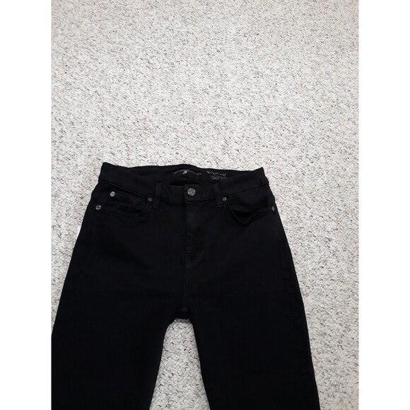 7 For All Mankind The High Waist Skinny Black - Picture 6 of 10